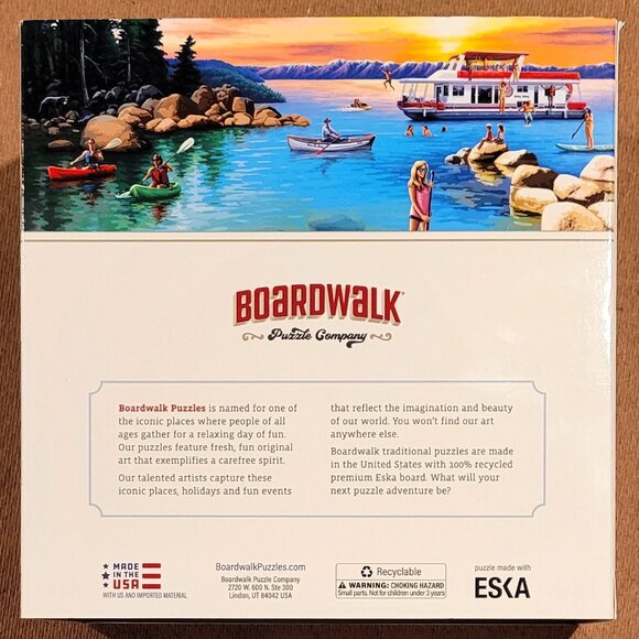 Boardwalk Puzzle Company LAKE TAHOE Jigsaw Puzzle 500 pieces - Picture 4 of 9